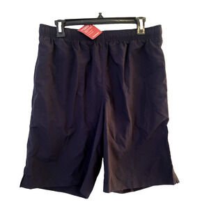 NEW Lands End Mens Size M Elastic Waist Drawstring Swim Shorts Black